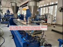 Fabricante de máquina de composto Masterbatch de alto enchimento CaCO3 Extrusora de parafuso duplo Corrotating
