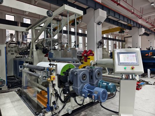 Máquina automática de revestimento de tecidos não tecidos por extrusão por laminação